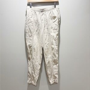 Old Navy Women's Beige Linen Blend Tapered Ankle Length Pants Breezy M